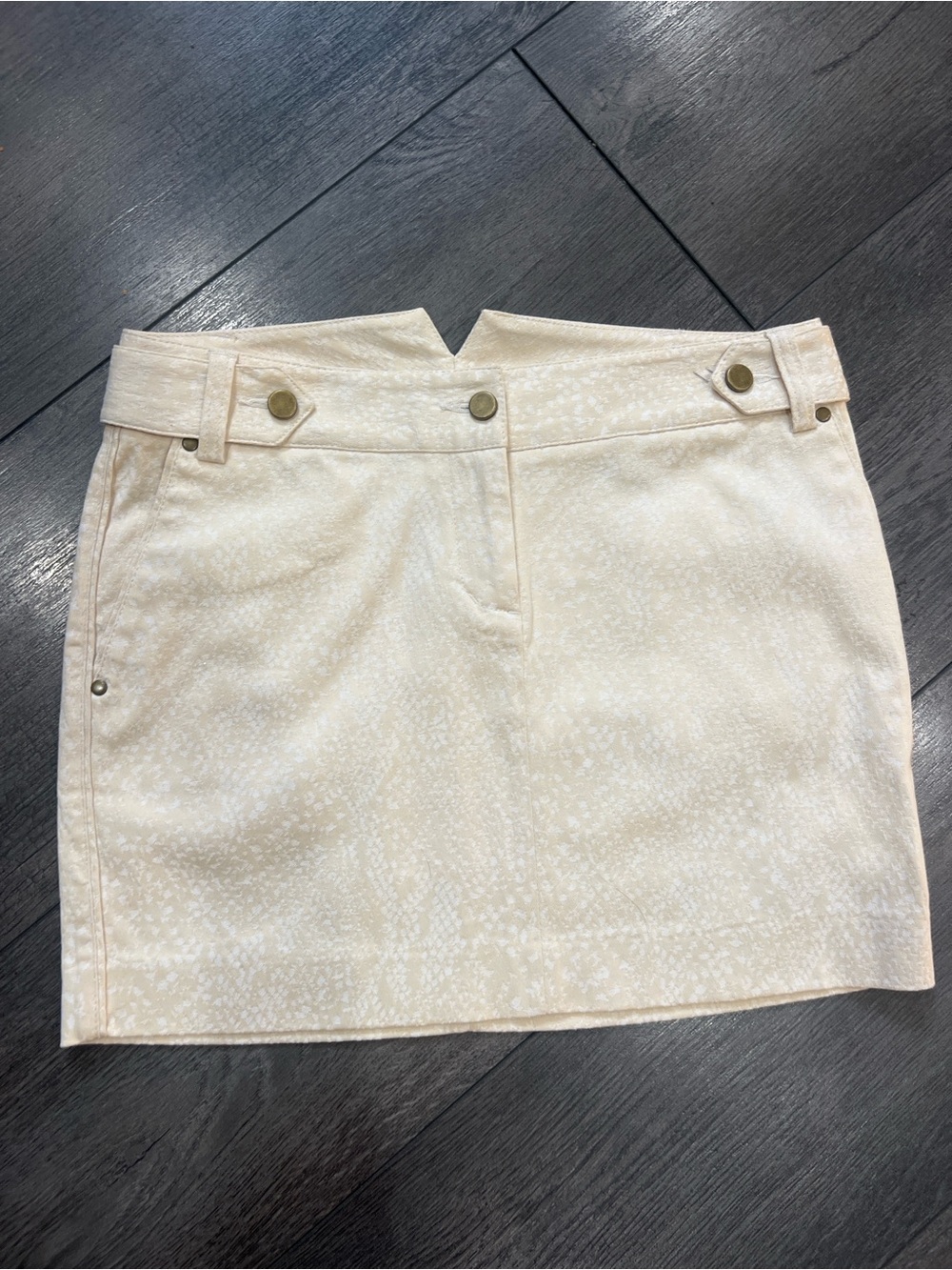Express NWT Cream Jacquard Patterned Mini Skirt Size 0